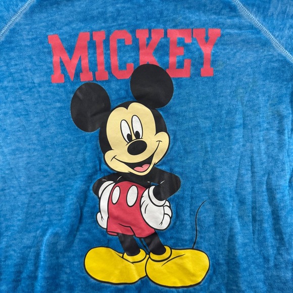 Disney‎ Mickey Mouse Blue Graphic Pullover Sweatshirt Youth Size M (7/9) Winter - Picture 3 of 8